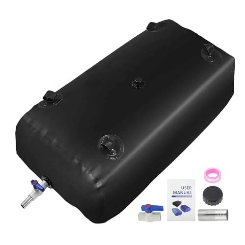 400L 105.7 Gal Water Storage Bladder Large Capacity Foldable (400 L/105.7 Gal / Black)