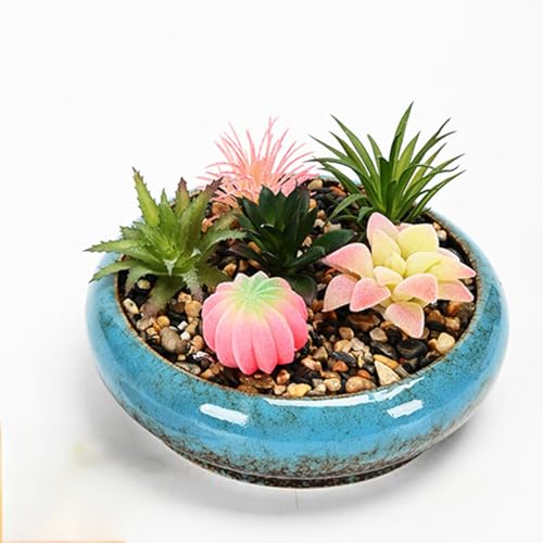Lotus Bowl Planter (Ice Blue)