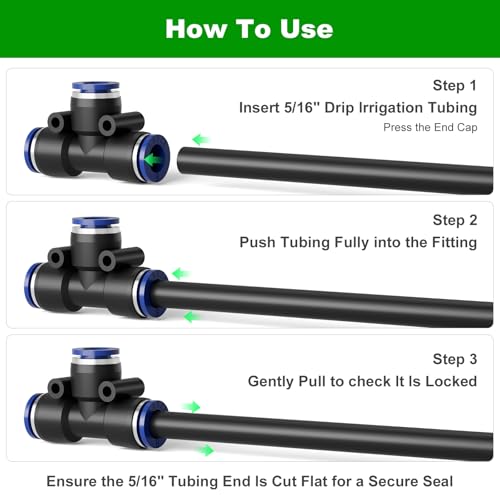 5 16 Inch Drip Irrigation Tee Connectors (5/16 Inch Tee Connectors)