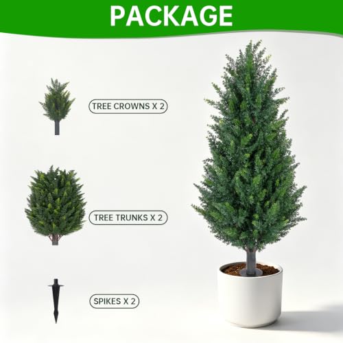 3FT Artificial Cedar Topiary (Cedar Green / 3 FT)