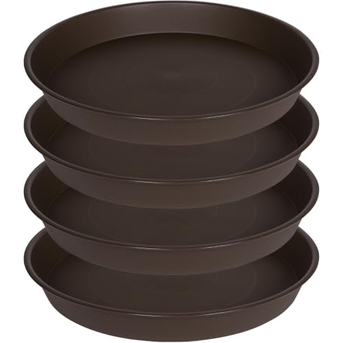 4 Pack of 16 inch Plant Saucer (16" (4 pack) / Dark Brown)