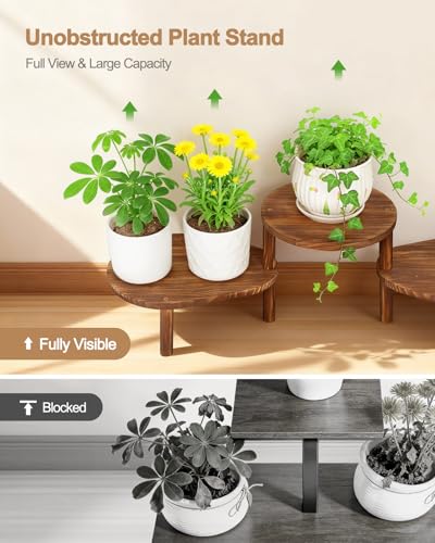 3 Tier Convex Corner Plant Stand Indoor