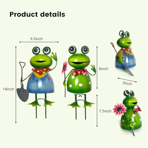 Metal Yard Art Garden Decor for Outside (2 Count)