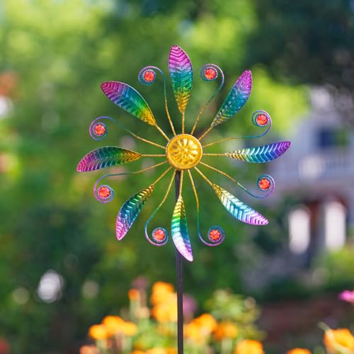 11”Metal Wind Spinners Outdoor (Purple3)