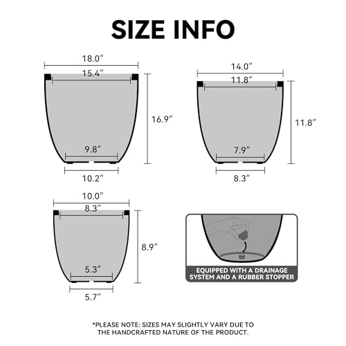 Large Round Bowl Rusty Concrete Planter 18" Dia