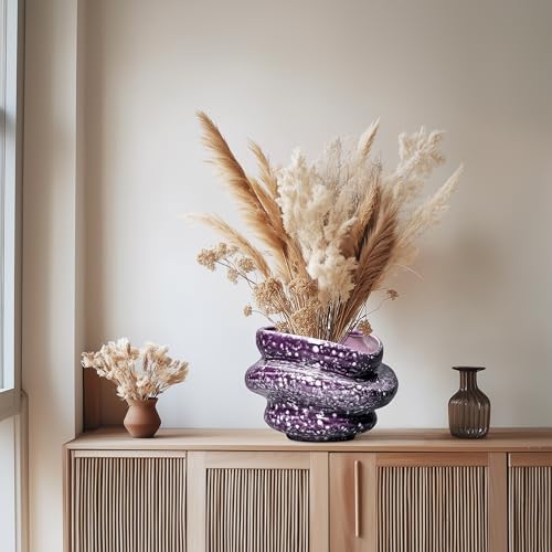 Ceramic Pots for Plants (Purple (10.6 X 7.5 In))