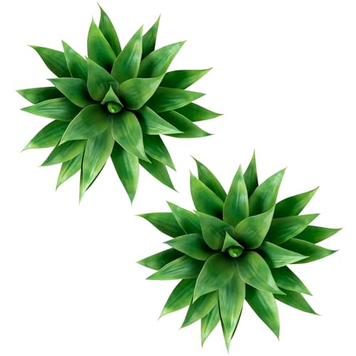 Artificial Agave Plant Set (Green*2 / 18 Inches)
