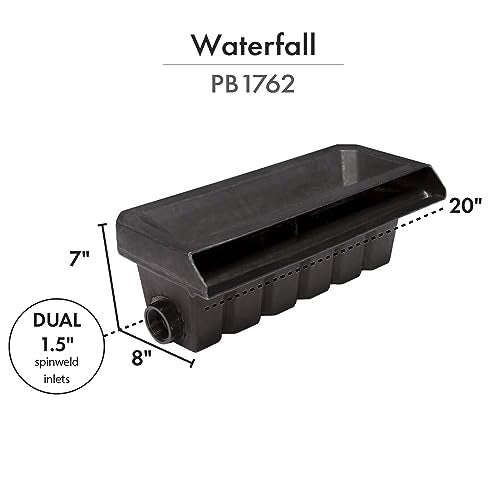 Pond Free Cascade 4100 GPH Waterfall Kit 10 x 25 Ft EPDM Liner