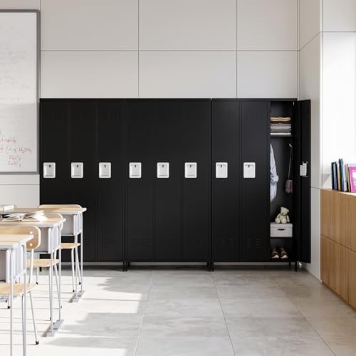 Metal Lockers for Employees (3 Door / Black)