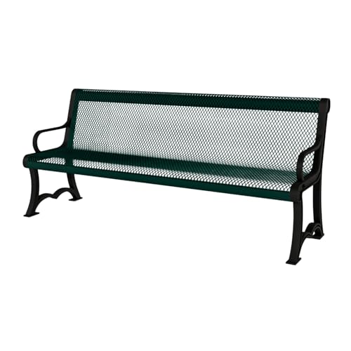 Bench Textured Dark Green (Textured Dark Green / 4 Ft, Garden Bench with Back)