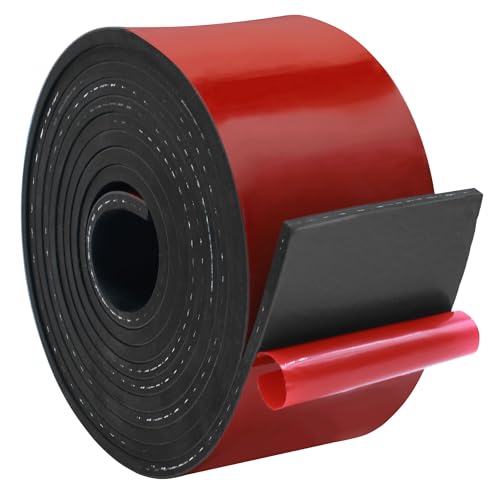 Adhesive Reinforced Solid Rubber Sheets (3" X 10' / .187" thick(Adhesive）)