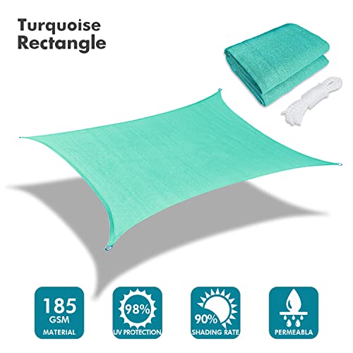 24'X24' Sun Shade Sail Turquoise Curved Square Customizable (Turquoise / 24'X24' custom)