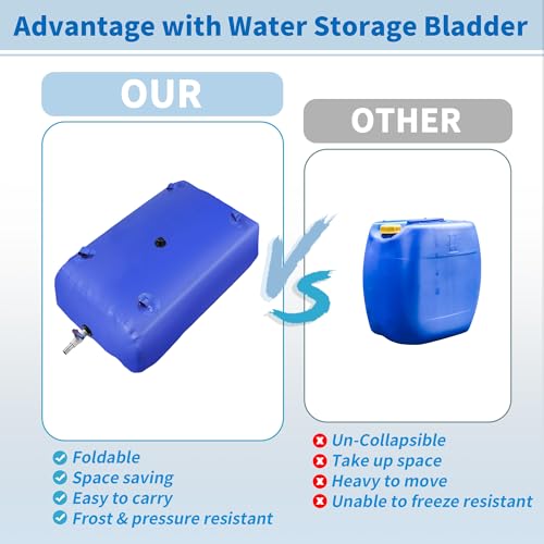 540L 142.7 Gal Water Storage Bladder Large Capacity Foldable (540L/142.7Gal / Blue)