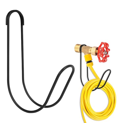 Garden Hose Storage Hook Water Hose Holder Hose Hanger (Matt Black / 5.5'' x 1)