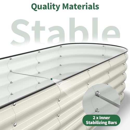 Raised Garden Bed (Pearl White / 8x2x1.5FT)