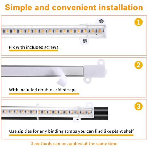LED Grow Light Strips (Warm / 8.6Inch 3 Head 2 Pack)