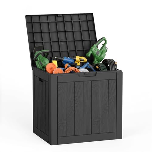 35 Gallon Outdoor Deck Box (Black / 35 gallon)