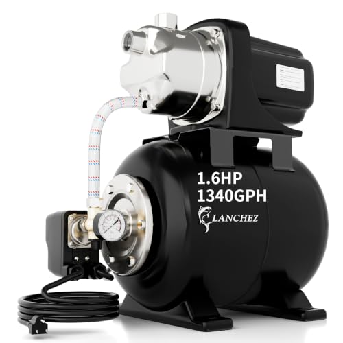 1.6HP Shallow Well Garden Pump (Glossy Black)