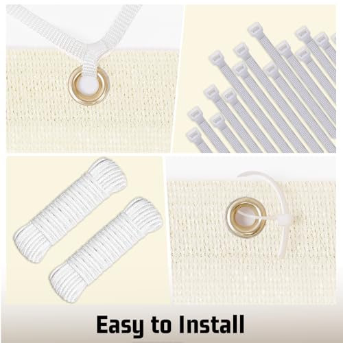 Shade Cloth 14x21 FT Sun Shade (14' x 21' custom size / Beige)