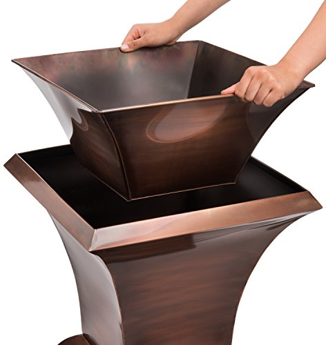 Planter 26" Tall Metal Outdoor Container