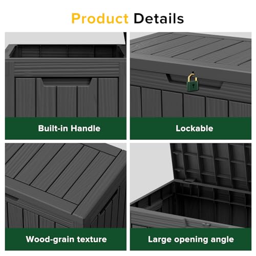 45 Gallon Outdoor Storage Box (Black / 45 GAL)