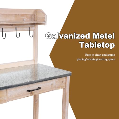 Potting Bench with Storage Drawer