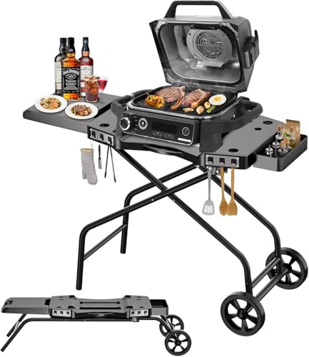 42.5" x 13.3" Outdoor Foldable Grill Stand for Ninja Woodfire Grill (31 IN.)