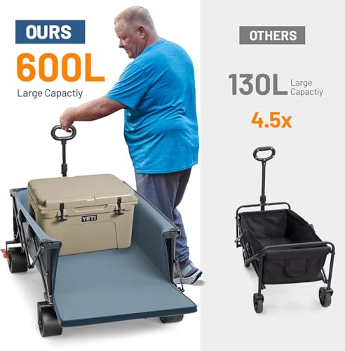 600L Beast Wagon 26" W Extra Wide Folding w (Blue / 600L)