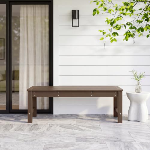 HDPE Outdoor Bench (Brown(hdpe) / 1 pack)