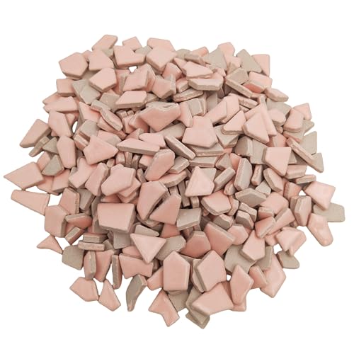 1.1LB Irregular Ceramics Mosaic Tiles (Pink)