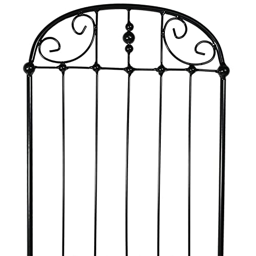 Sunnydaze 32" Black Metal Garden Trellis for Climbing Plants (Elegant Scroll - 32")