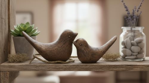 Birds Figurine (Brown-wood)