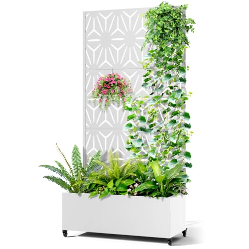 Metal Raised Garden Bed (White-star / 71" x 35" x 16")