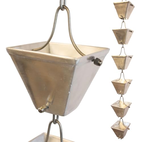 Medium Square Cups Rain Chain