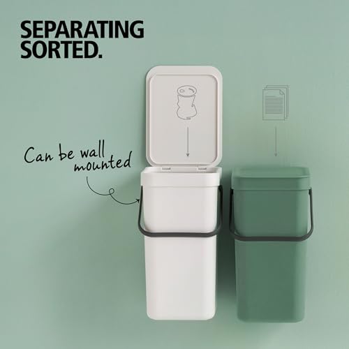 Sort & Go Kitchen Recycling Bin (Gray / 1x 6.6 Gal / 25L)