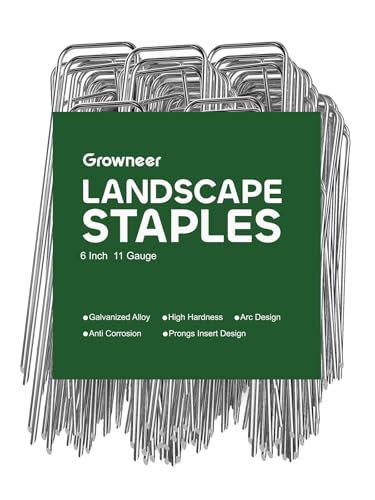 150 Pack Landscape Staples 6 Inch Galvanized Steel Yard Stakes