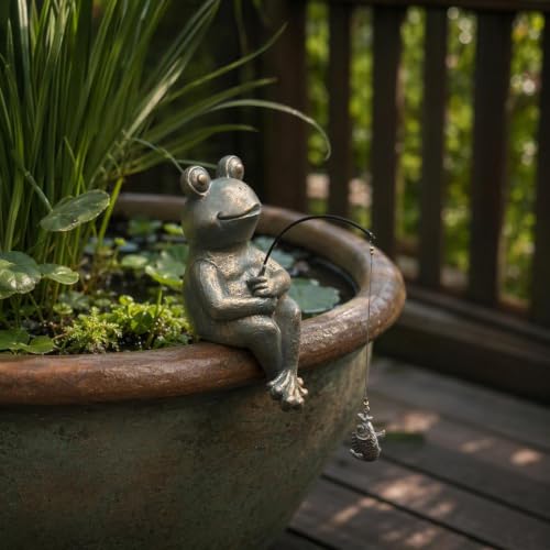 Frog Fishing Statue Garden Decor (Frog-gold Copper)