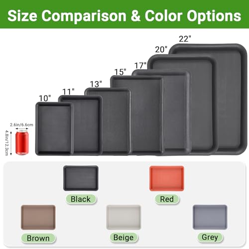 13 Inch Plant Trays (13 Inch / Gray)