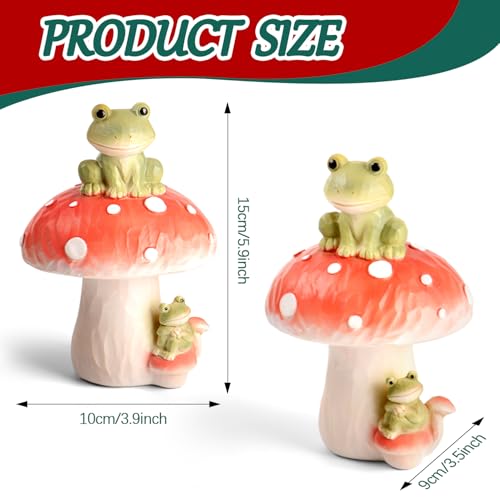 Frog and Mushroom Decor Figurine