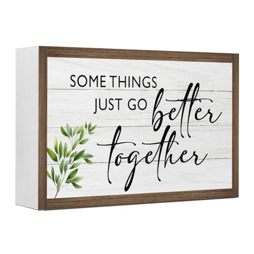 Some Things Just Go Better Together Inspirational Wooden Box Sign Decor (Some Things Just Go Better Together)