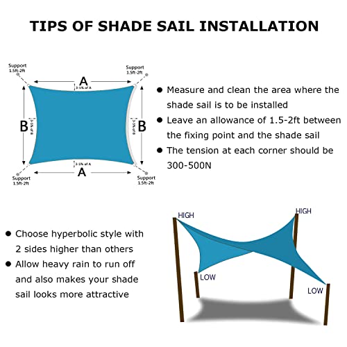 10'X10' Sun Shade Sail Turquoise Mix Curved Square Customizable (Turquoise Mix / 10'X10' custom)