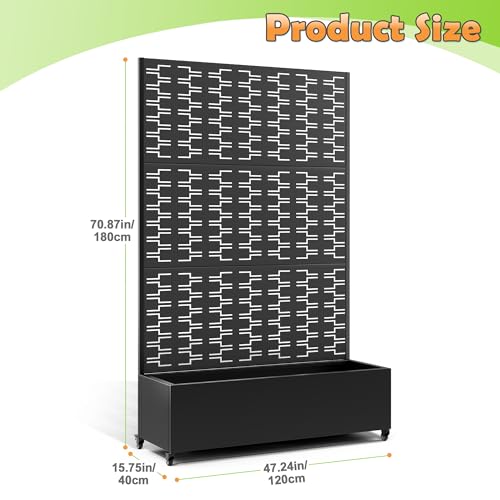 Metal Raised Garden Bed (Black-brick / 71" x 47" x 16")