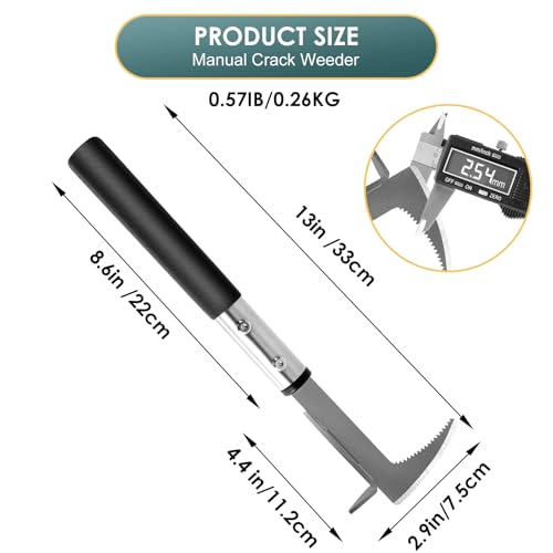 Crack Weeder Stainless Steel Manual Crevice Weeding Tool (13 inch)