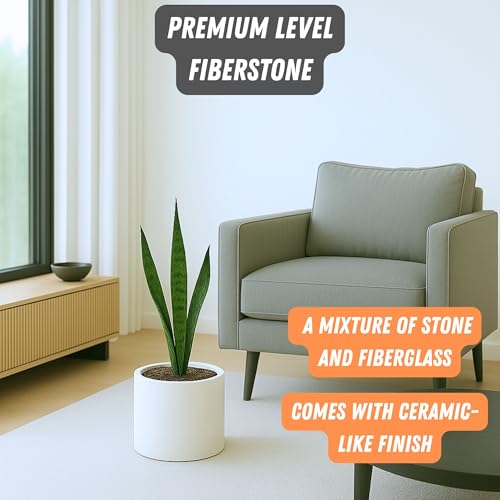 Large Planter for Indoor or Outdoor (Matte White / 8 Inch)