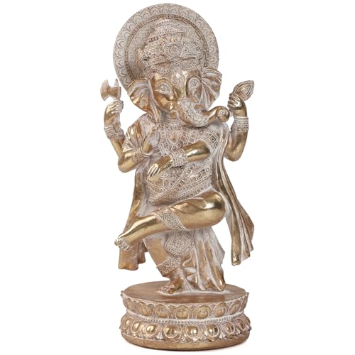 Lord Ganesha Statues Hindu Elephant God Statue Indian Ganesh Buddha Resin Sculpture Figurine Handmade Gift (Edd8544-2)