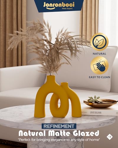 Hug Donut Decorative Vase Set (Yellow)