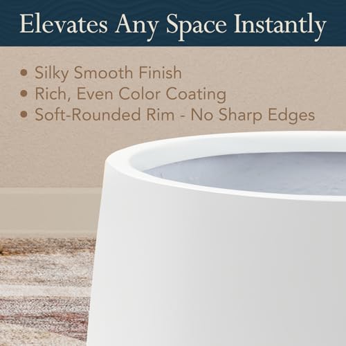 15" Premium Corso Fiberstone Outdoor Planter