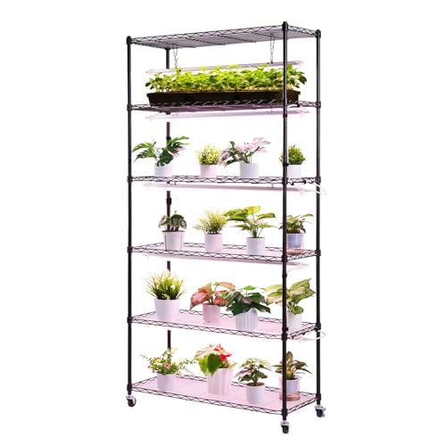 Plant Shelf with Grow Light (30w with Mechanical Timer / 6-Tier)