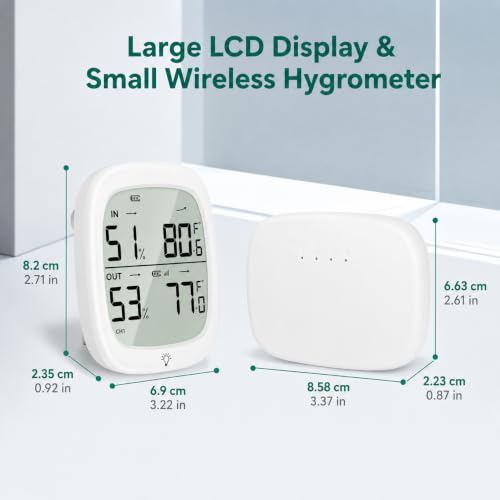 Indoor Outdoor Thermometer Wireless Hygrometer
