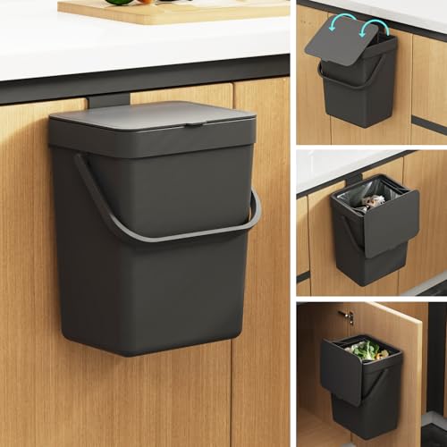Countertop Compost Bin (Black / 5L-Slide)